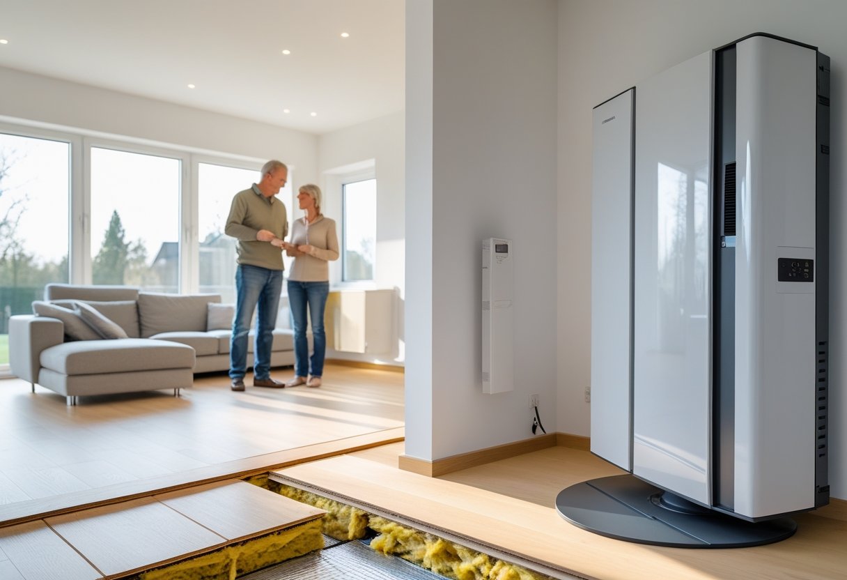 Energibesparelser i hjemmet med varmepumpe og isolering af gulv Vamdrup